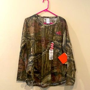 Women's Plus Size Mossy Oak Break Up Long Sleeve Camouflaged Print Shirt 2xl NWT